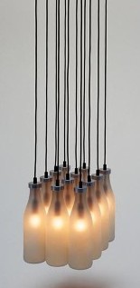 Milk Bottle Chandelier 12 Lamps Tejo Remy Droog Lighting Milk Bottle Chandelier 12 Lamps Tejo Remy Droog Lighting